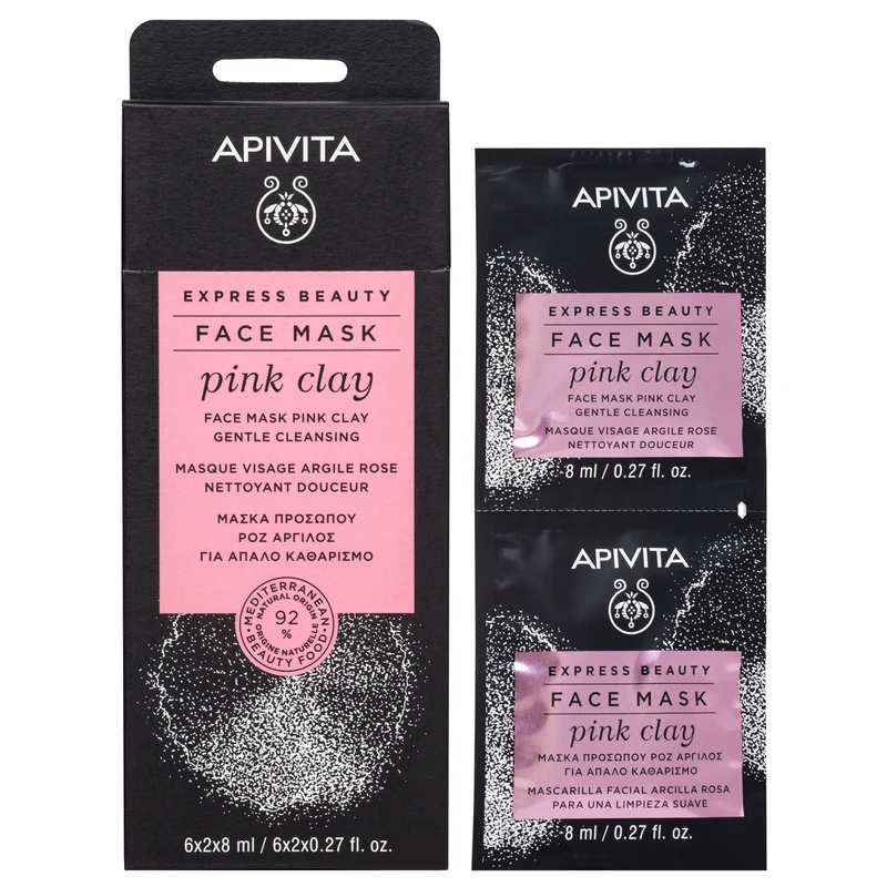 APIVITA Express face mask pink clay 2x 8 8 ml