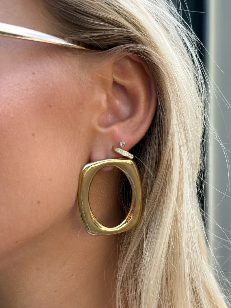 Statement oorbel goud