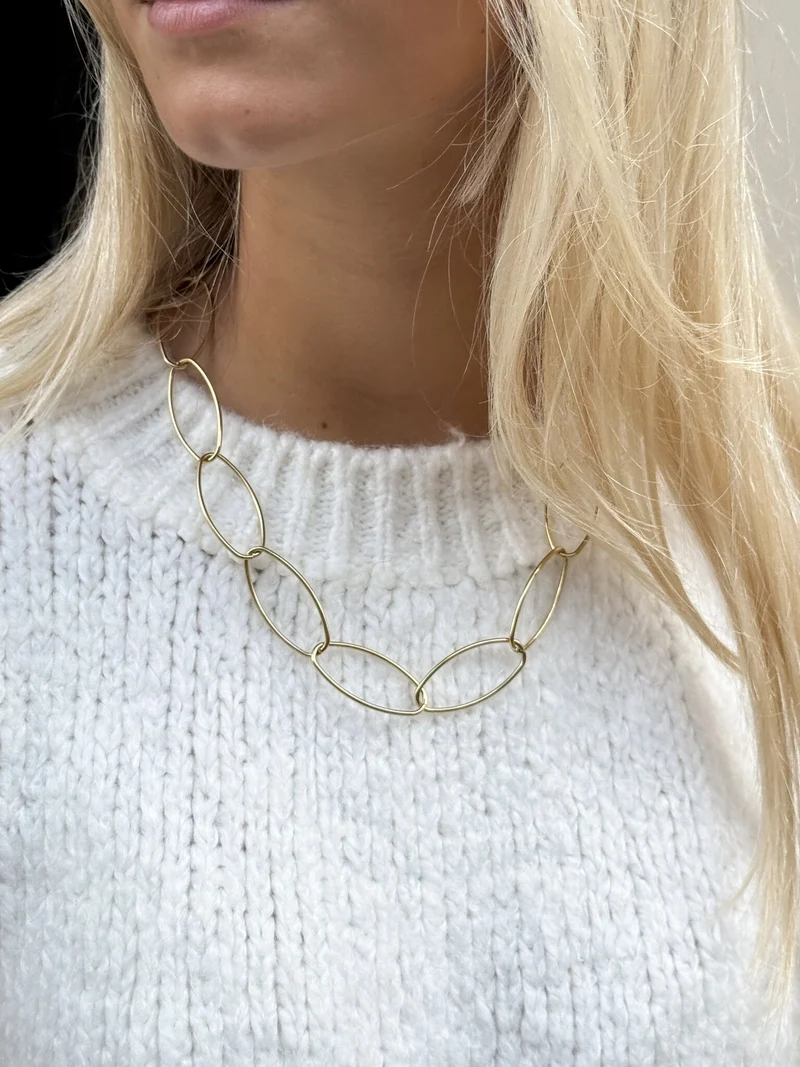 Ovaal cirkel ketting