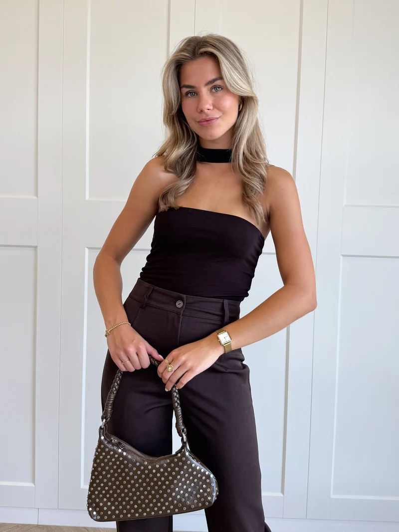 Strapless top Fiona bruin