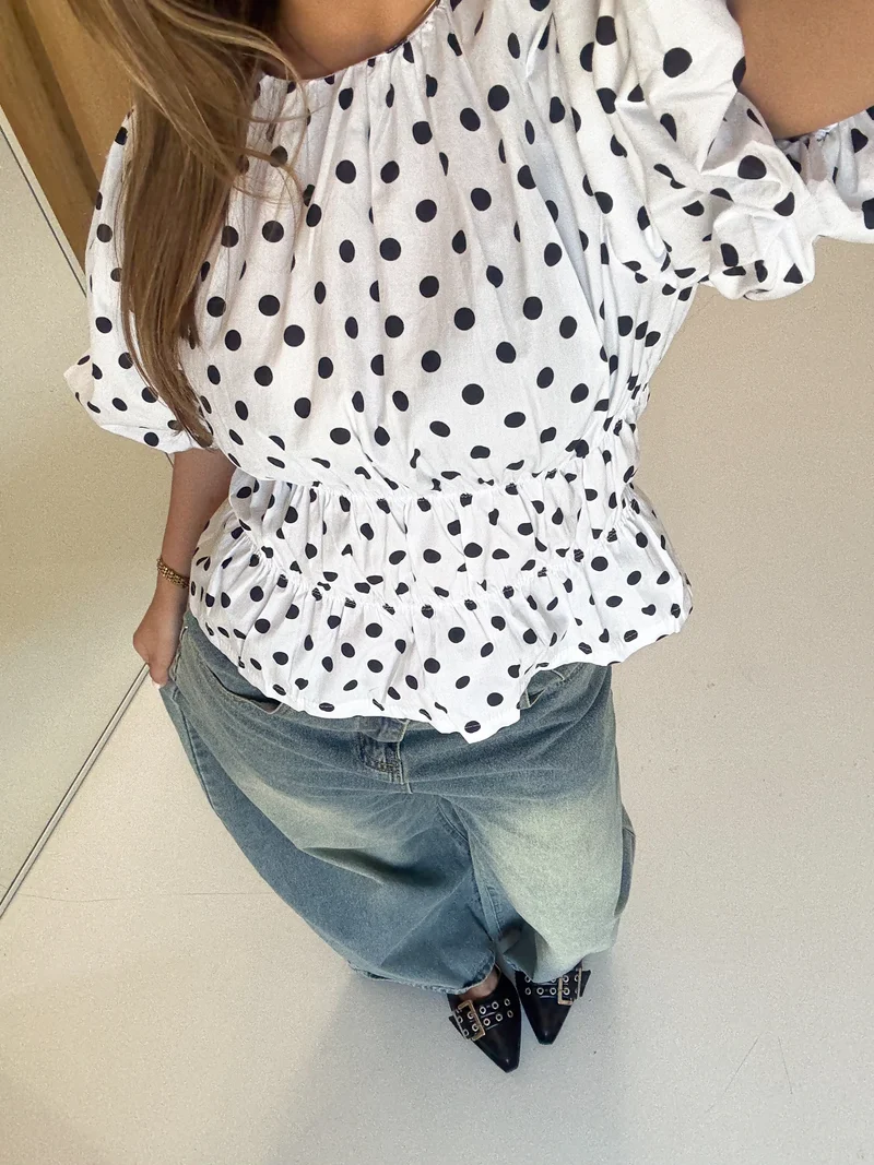 Top polkadots wit