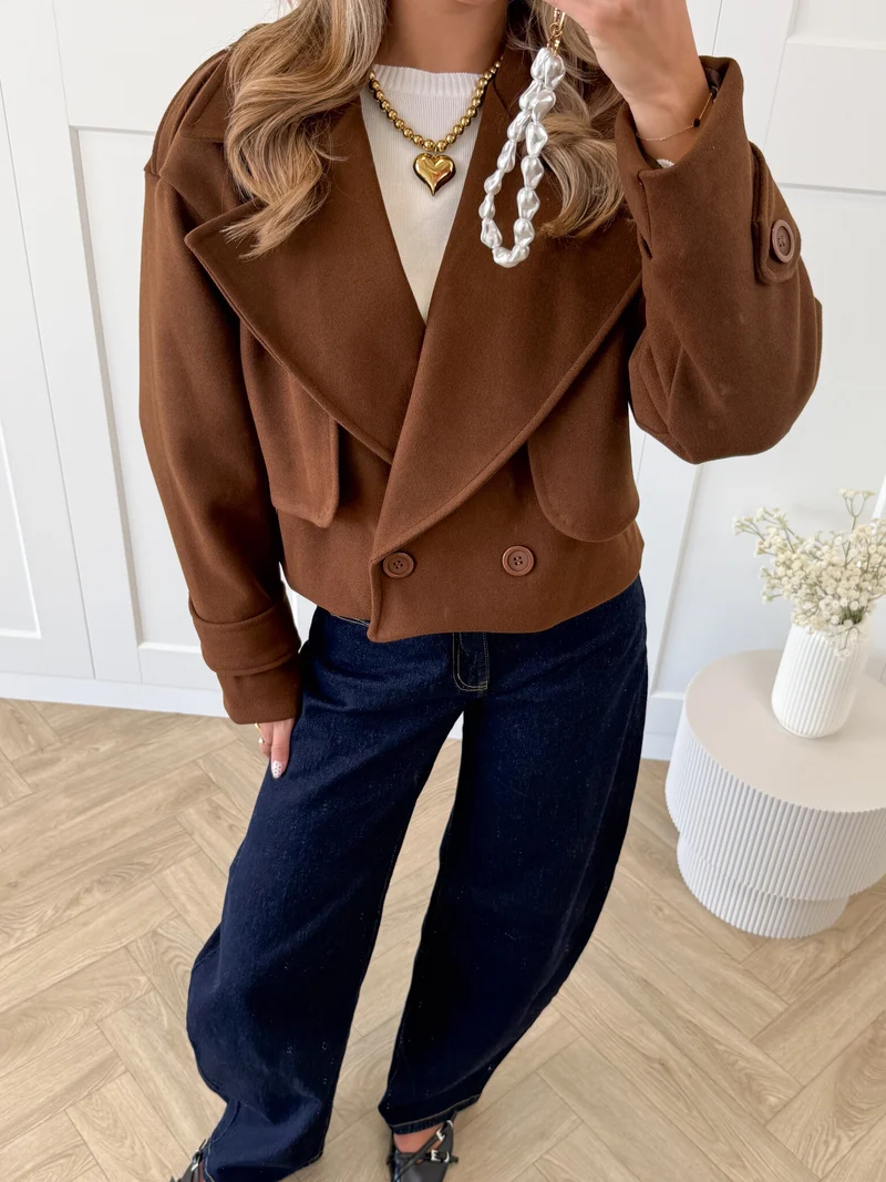 Trenchcoat jas Elena bruin