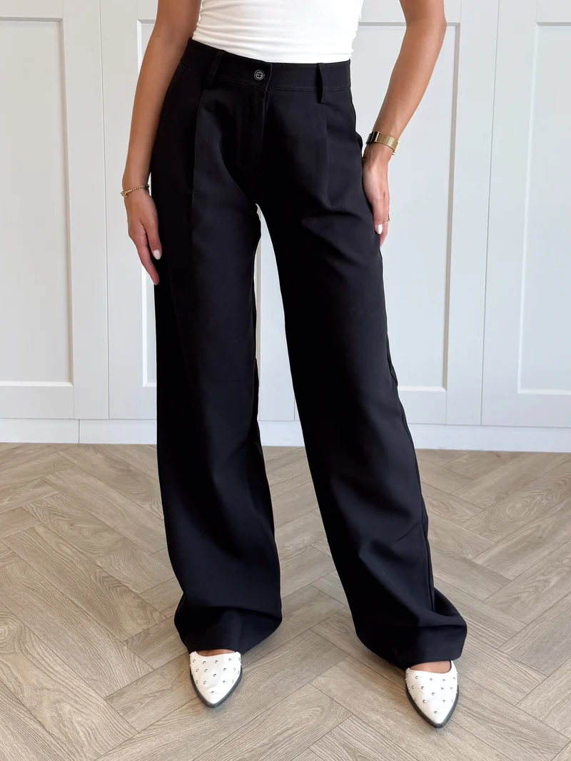 Pantalon low waist Steff zwart