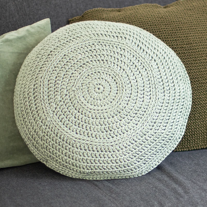 Haakpatroon Acrylic Ribbon Rond Kussen (digitaal)