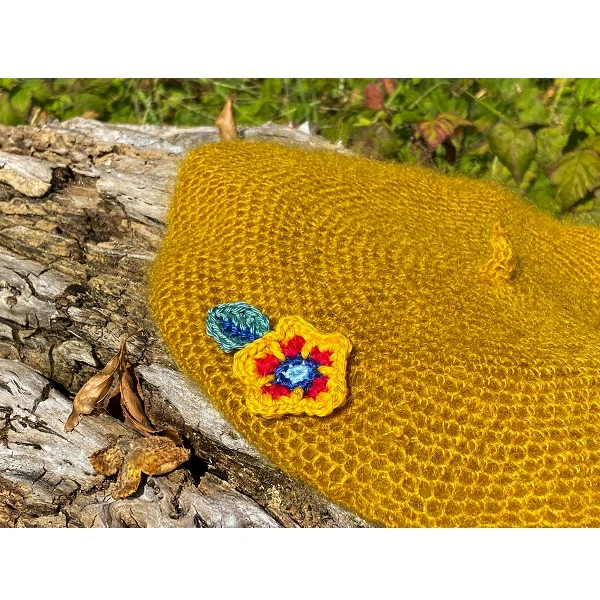 Haakpatroon Flower Baret