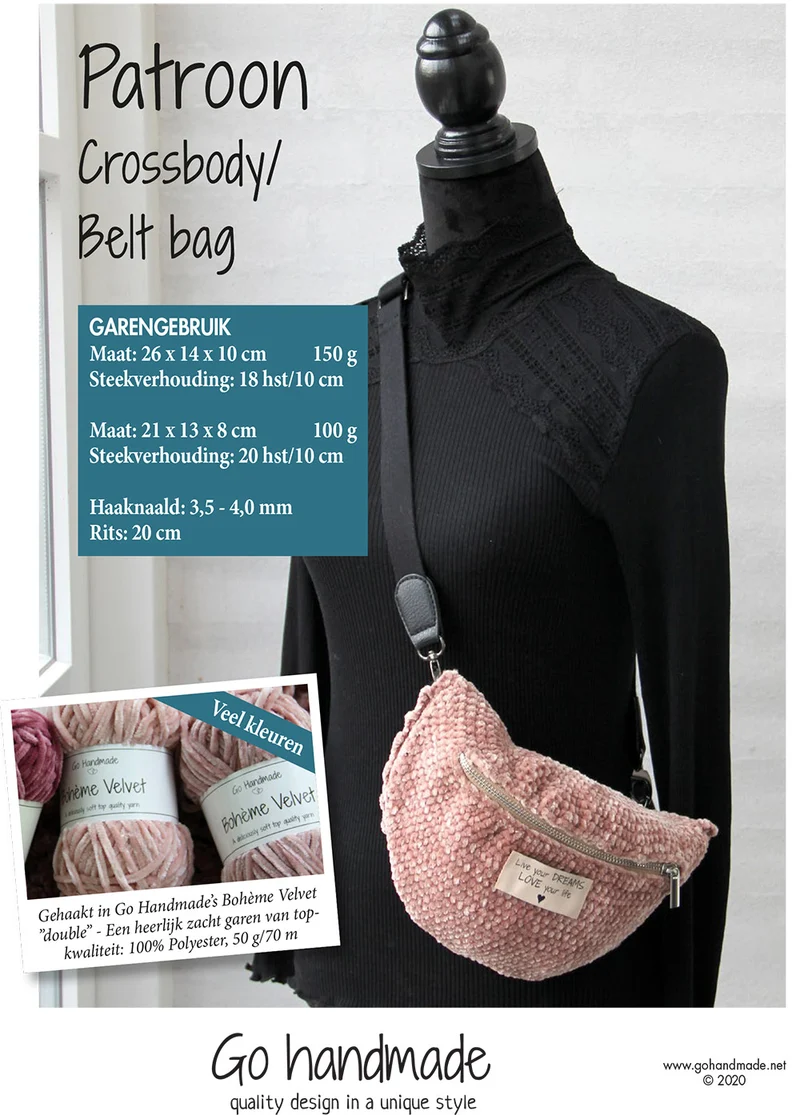 CrossBody BeltBag Boheme Velvet Booklet (Digital)