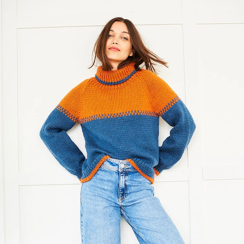 Stylecraft breipatroon Softie Roll- and Round Neck Sweater (2 designs)