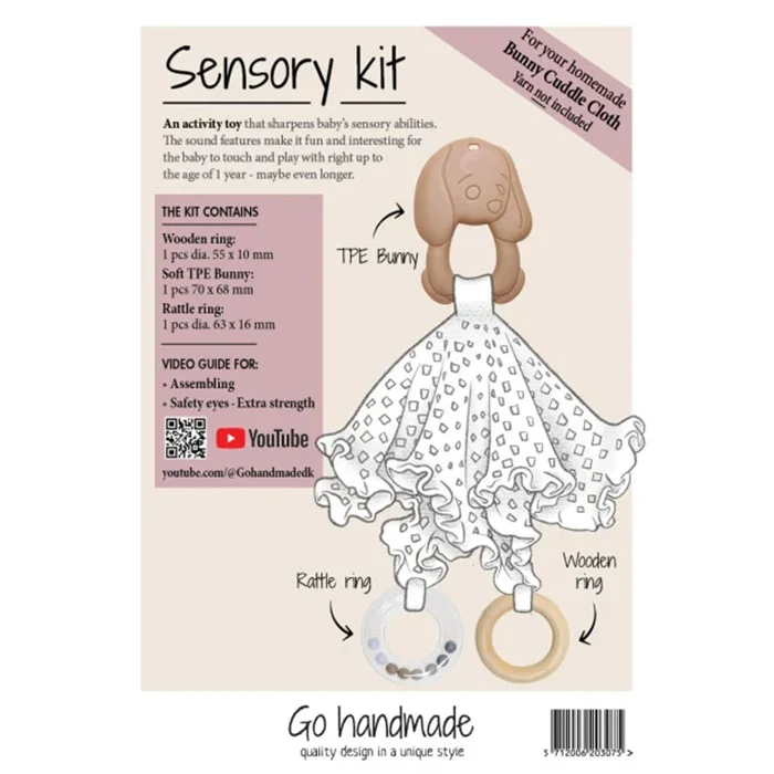 Go Handmade Sensory Kit - Bunny Cuddle Cloth 20307