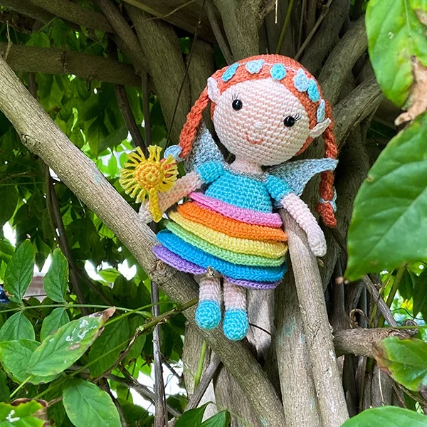 Haakpatroon Ruby het Regenboogelfje