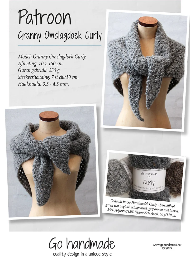 Granny Shawl Curly Booklet (Digital)