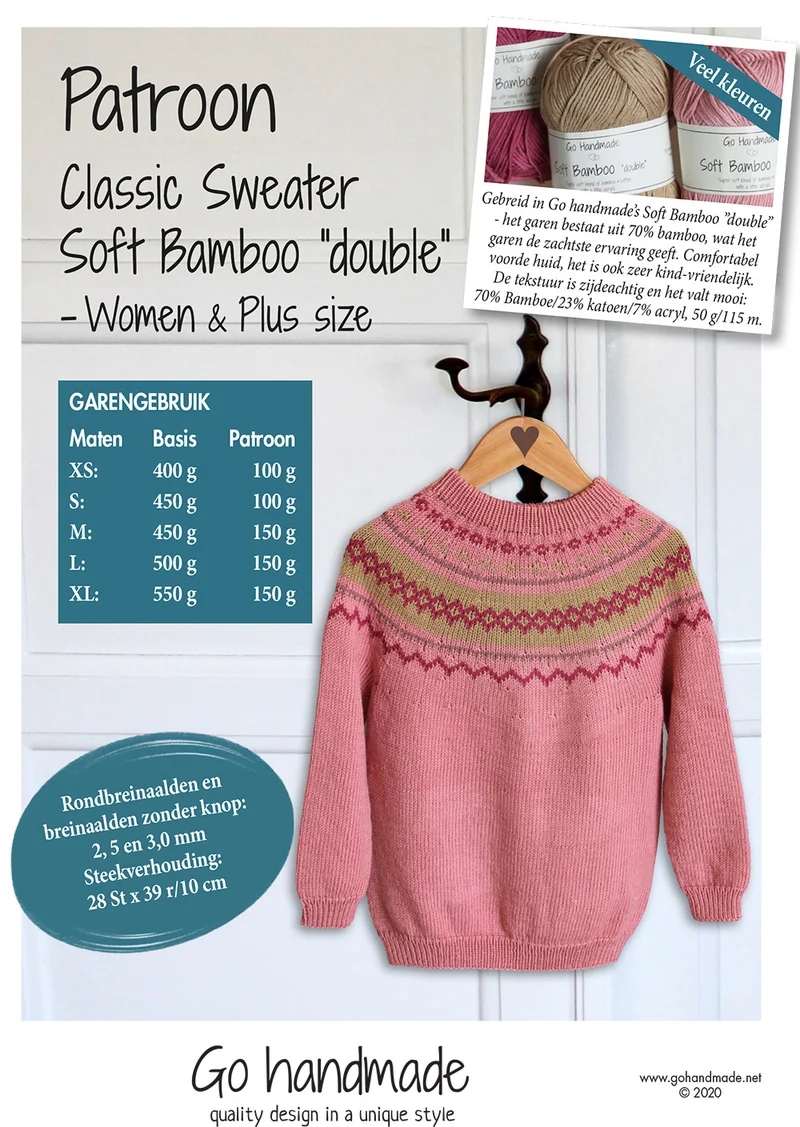 Clasic Sweater Soft Bamboo Double Women & Plus Size (Digital)
