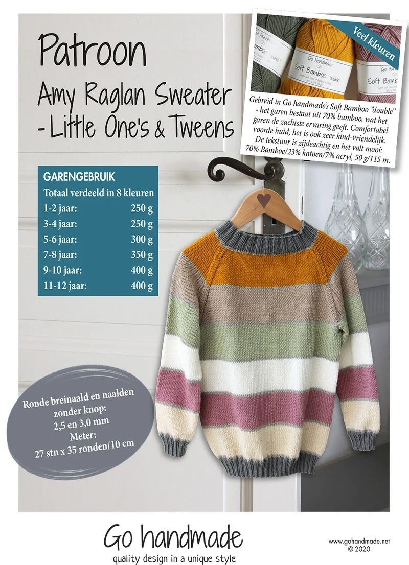 Amy Raglan Sweater Little Ones % Tweens (Digital)