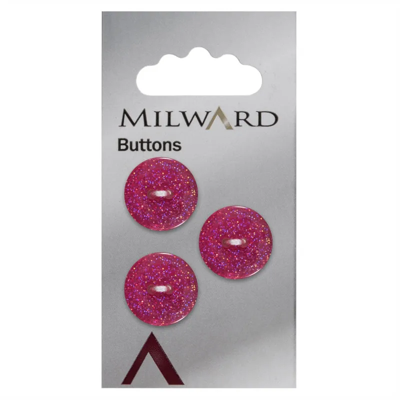 Milward Knoop Donker Roze 17mm (3 stuks)