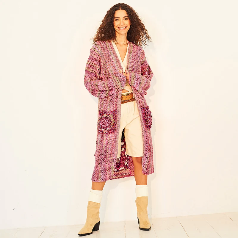 Haakpatroon Crochet Longline & Cropped Jackets in Colour Burst DK 10135 (2 designs)