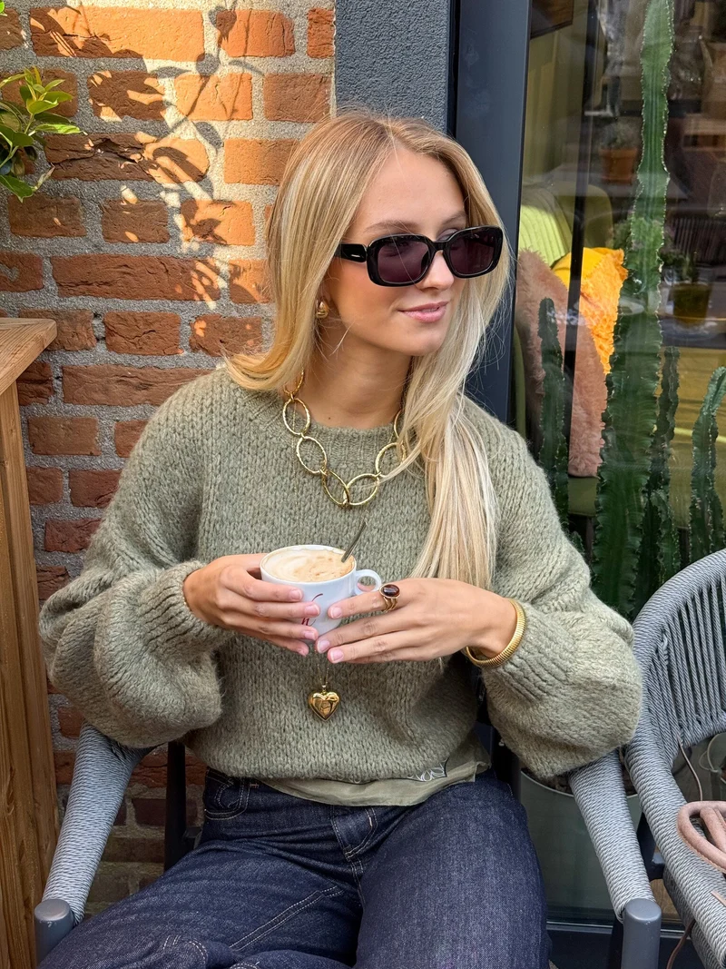 Goudkleurige cirkel ketting