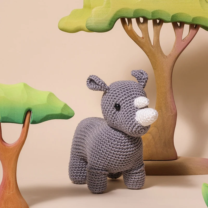 Neushoorn Noah Haakpakket - YarnZoo