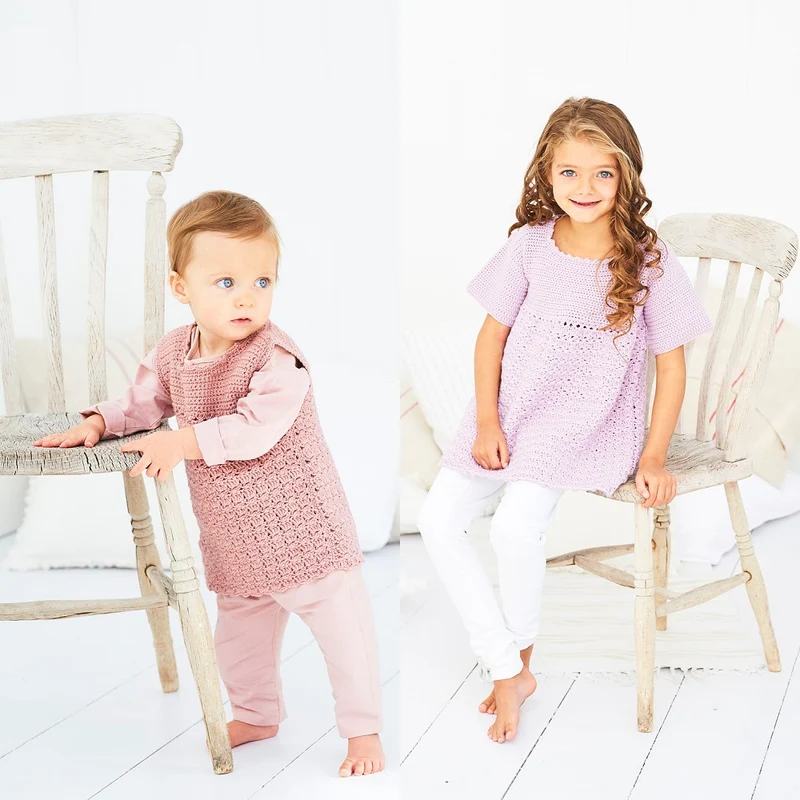 Haakpatroon Stylecraft Bambino DK No. 9607 Kinderjurkjes (Digital)
