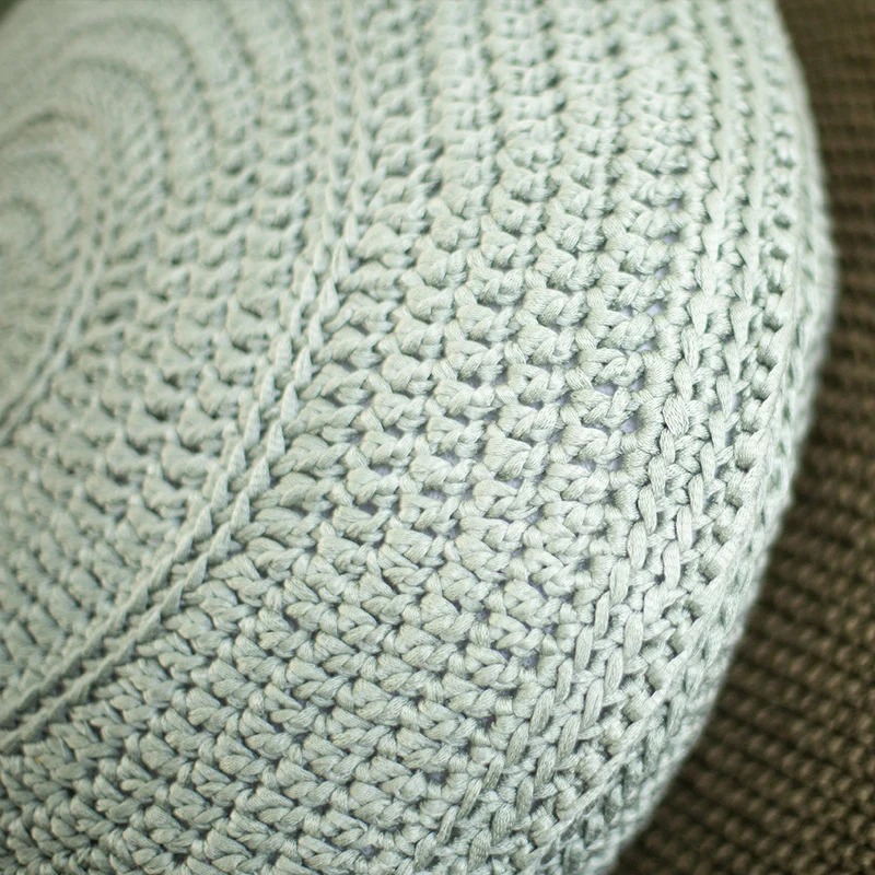 Haakpatroon Acrylic Ribbon Rond Kussen
