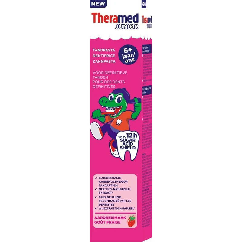 Theramed Junior Tandpasta Aardbei 6+ Jaar 75 ml