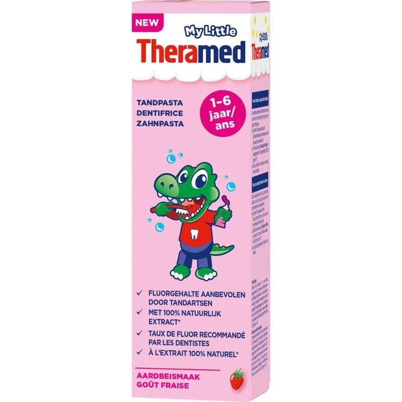 Theramed Junior Tandpasta Aardbei 1-6 Jaar 50 ml