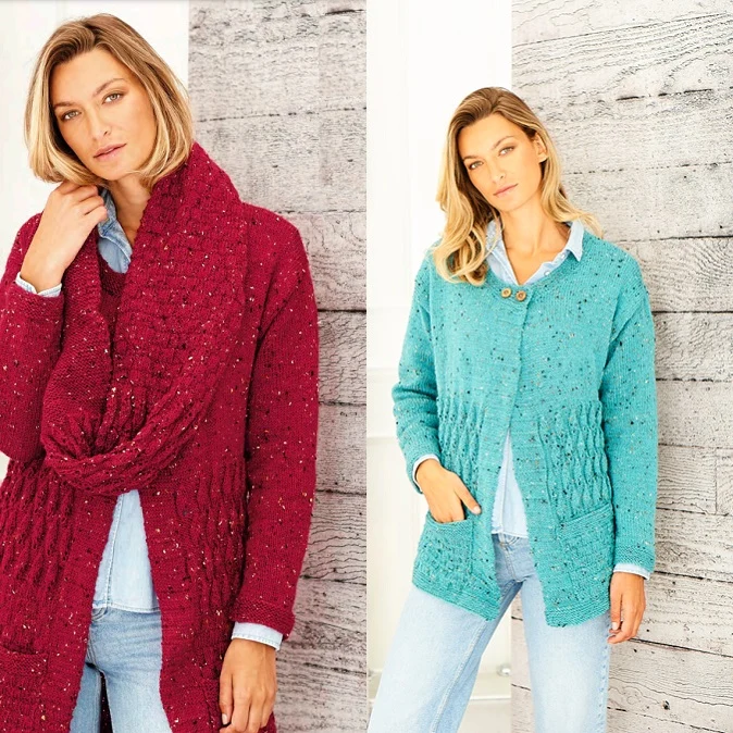 Breipatroon Stylecraft Life DK No. F079 Vesten en colsjaal (Digital)