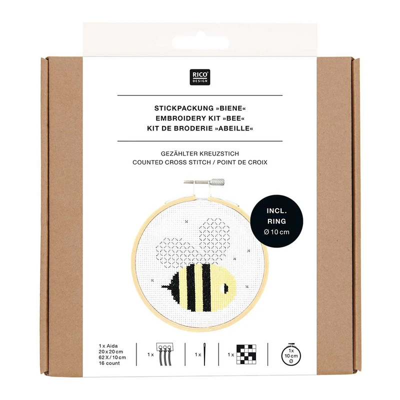 Rico Design Borduurpakket Bij Ø 10 cm