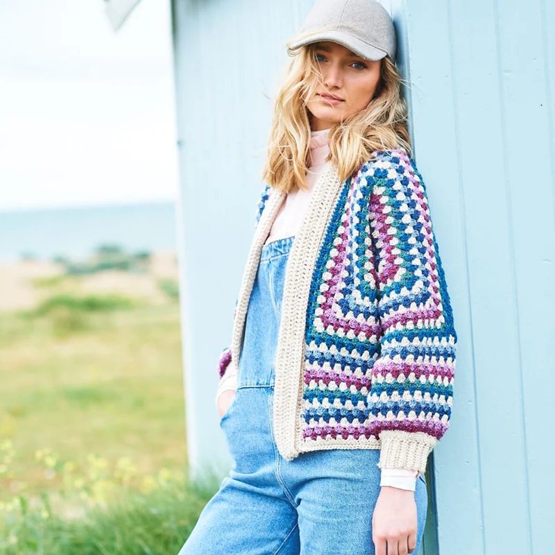 Granny Hexagon Cardigans Haakpatroon (Digital)