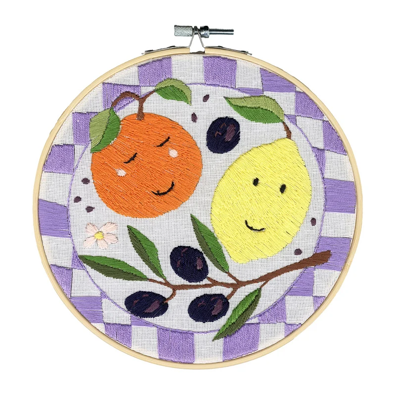 ReStyle Borduurpakket Zomer Citrus 17,8cm rond