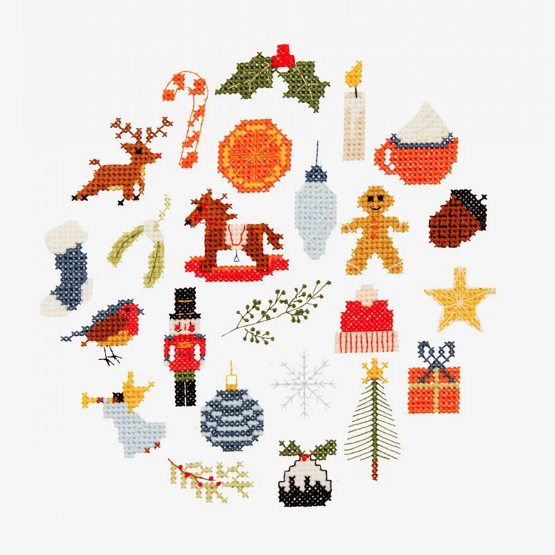 Kerst Advent Kalender Kruissteek Borduurpatroon (Digital)