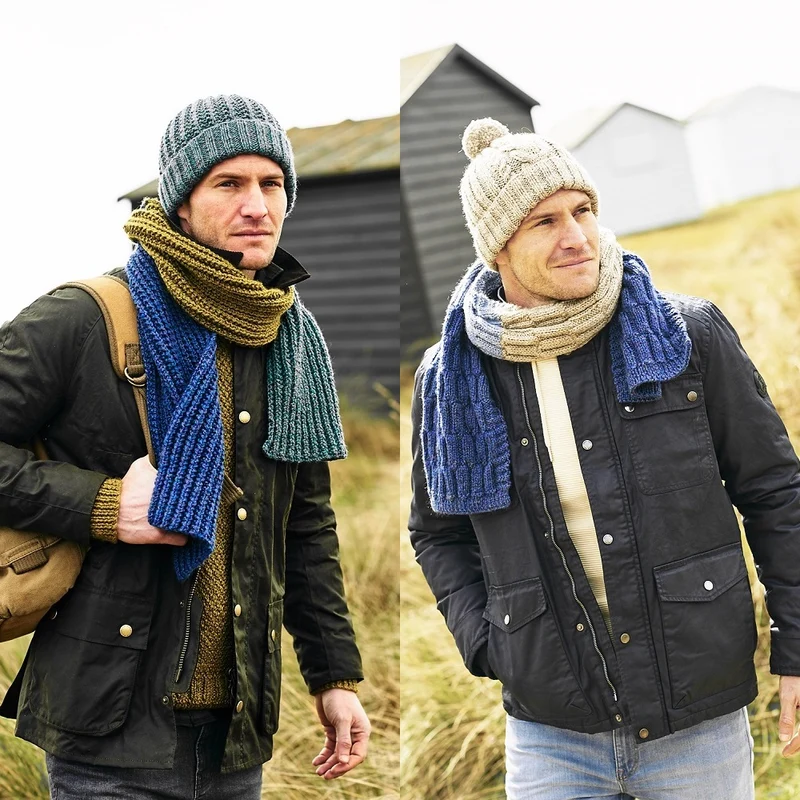 Breipatroon Stylecraft Highland Heathers Aran No. 9878 Heren mutsen en sjaals (Digital)