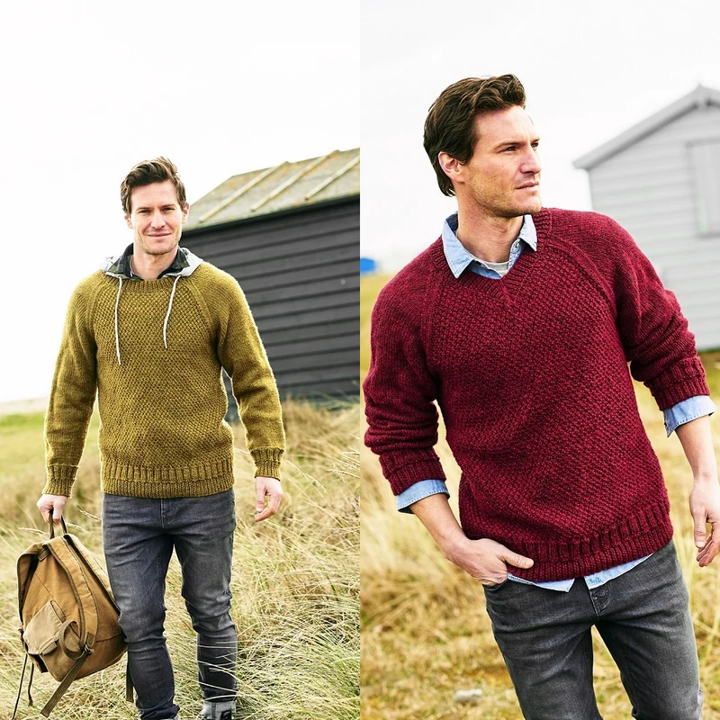 Breipatroon Stylecraft Highland Heathers Aran No. 9877 Heren truien (Digital)