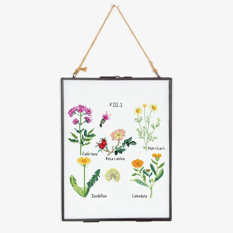 Borduurpatroon botanische medicijn planten (Digitaal)