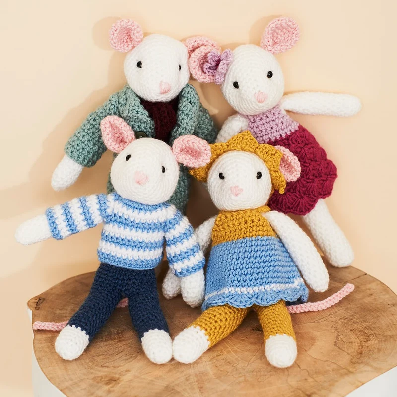 Haakpatroon Stylecraft Bambino DK No. 9664 Muizen familie (Digital)