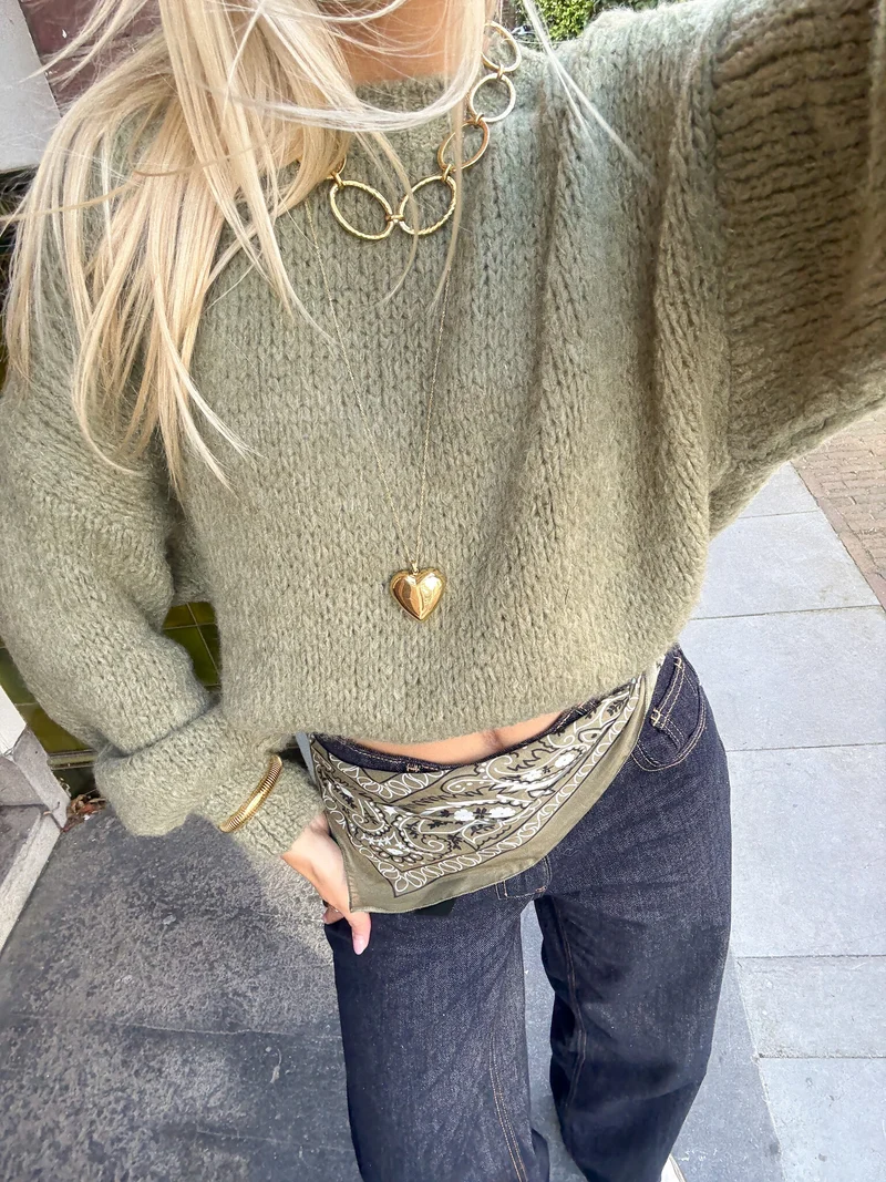 Gold heart ketting