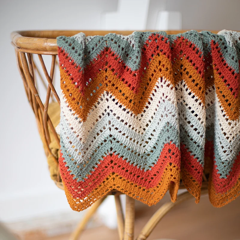 Haakpatroon Organic Cotton Zigzag Babydeken (Digital)