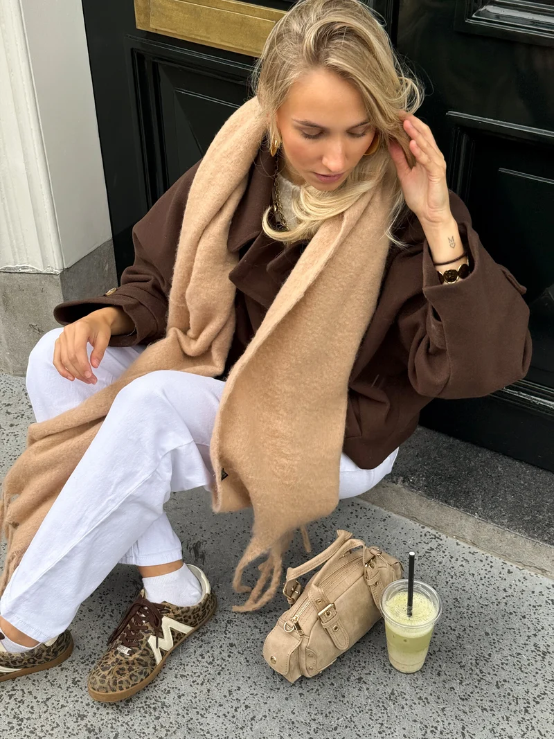 Cozy sjaal camel