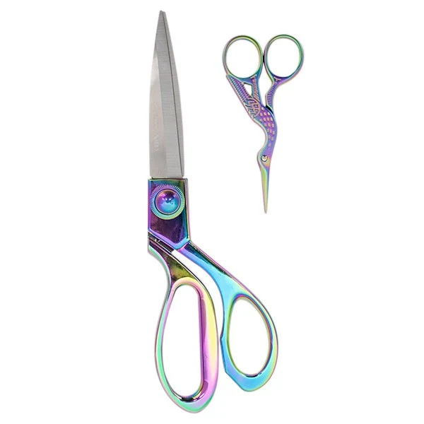 Milward Set Stoffenschaar (20cm) & Borduurschaar (9,5cm) Rainbow