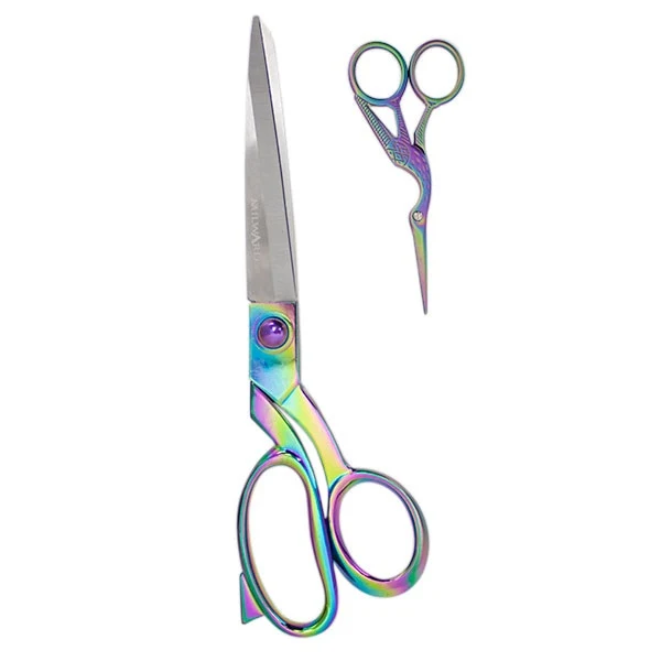 Milward Set Stoffenschaar (25,5cm) & Borduurschaar (11,5cm) Rainbow