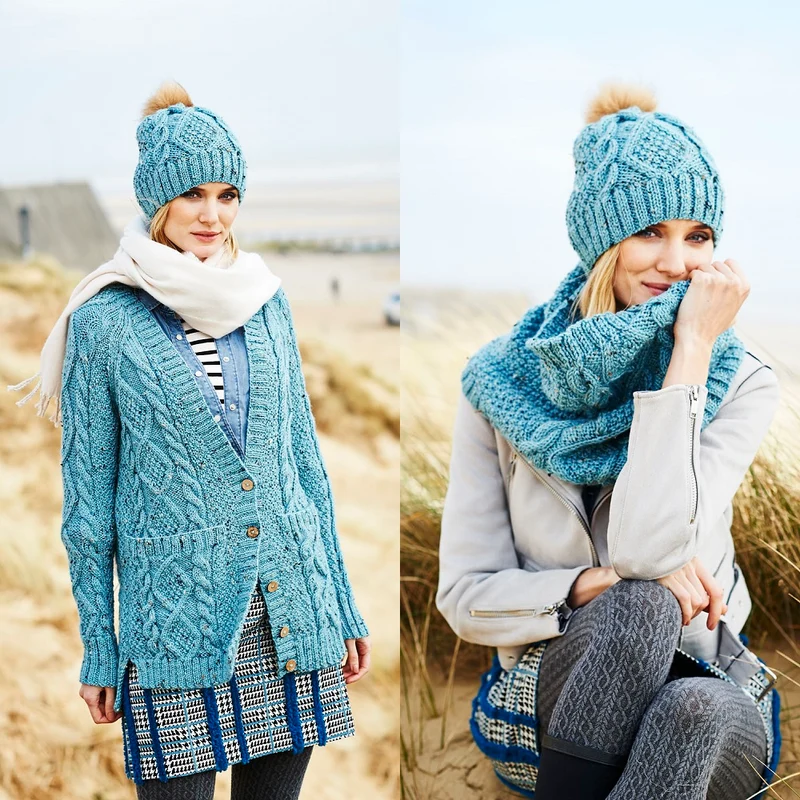 Breipatroon Stylecraft Special Aran With Wool No. 9554 Vest, col en muts