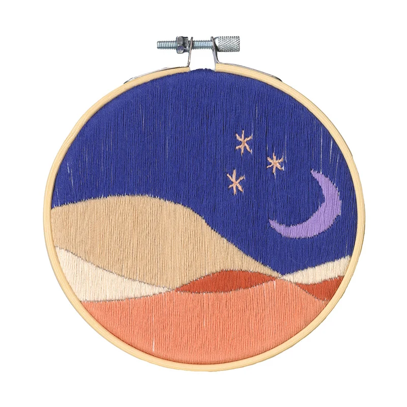 ReStyle Borduurpakket Woestijn met maan 12,7cm rond