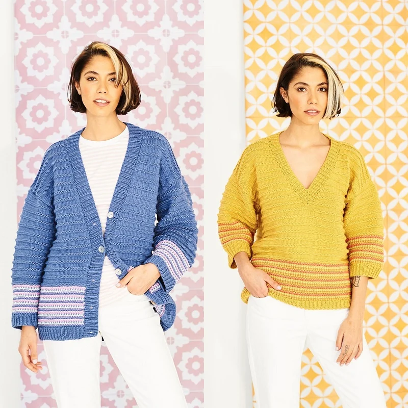 Breipatroon Stylecraft Bellissima DK No. 9847 Vest en trui