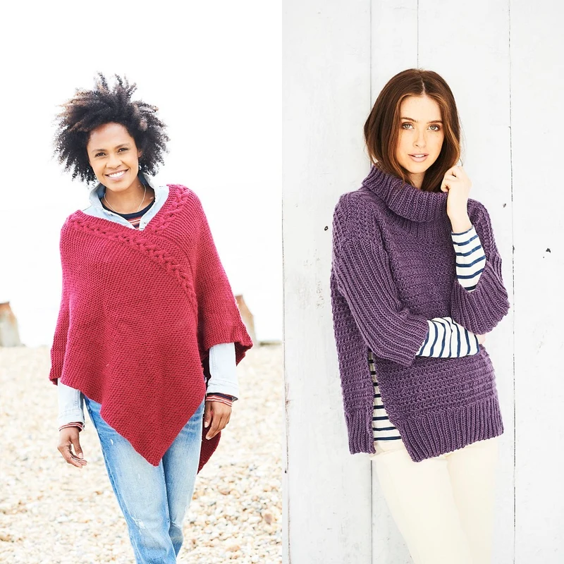 Breipatroon Stylecraft Bellissima Chunky No. 9694 Trui en poncho (Digital)