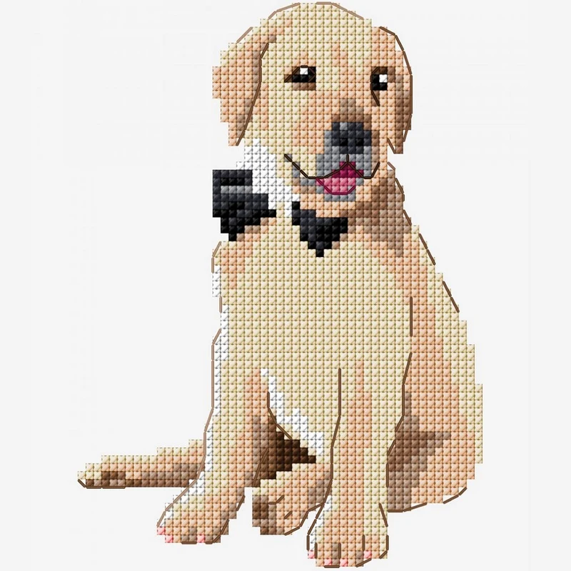 Borduurpatroon Golden Retriever (Digitaal)