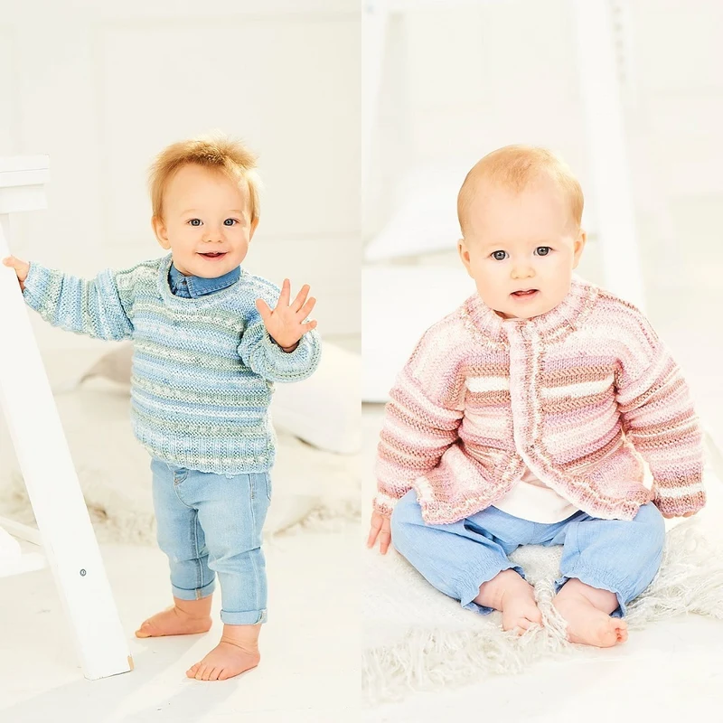 Breipatroon Stylecraft Bambino Prints DK No. 9846 Baby vest en trui