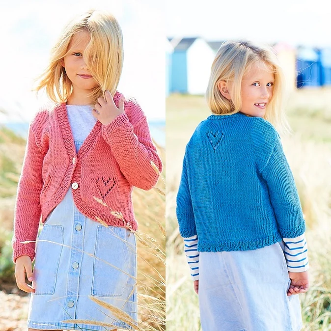 Breipatroon Stylecraft Naturals - Organic Cotton DK No. F088 Meisjes vesten (Digital)