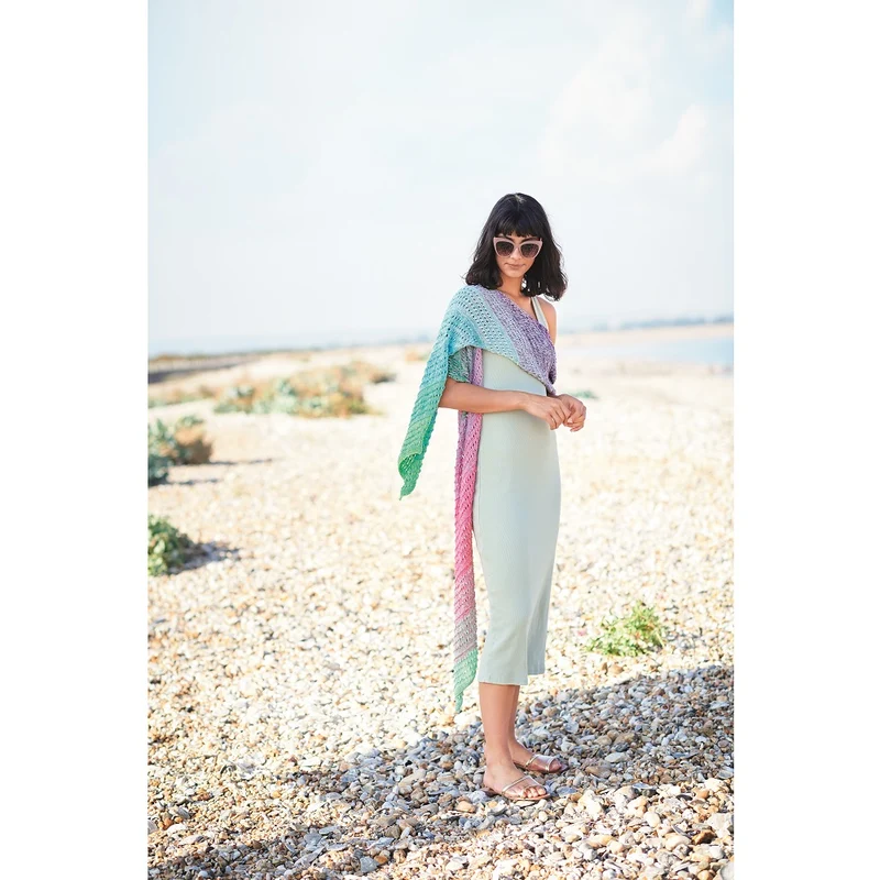 Breipatroon Creative Cotton Dégradé Lucky 8 Sjaal