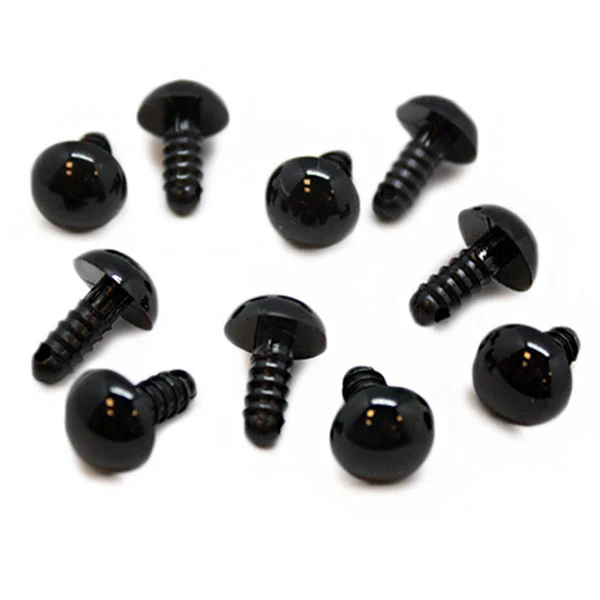 Veiligheidsogen Zwart 15mm 5 paar