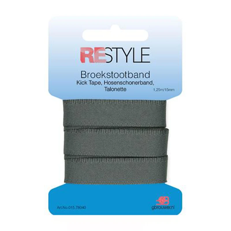 Restyle Broekstootband 15 mm x 1,25 meter 002 Grijs