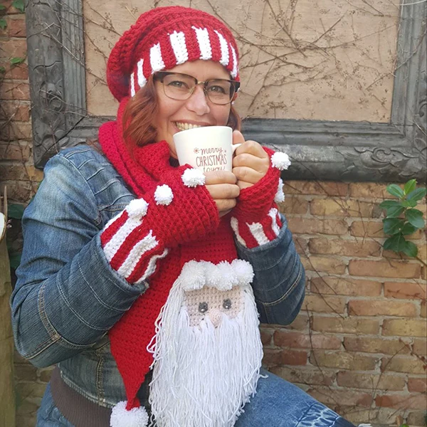 Haakpatroon Kerst Sjaal En Muts (Digital)