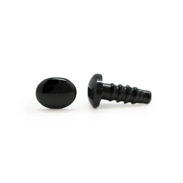 Veiligheidsogen Ovaal Zwart 5 paar 8mm